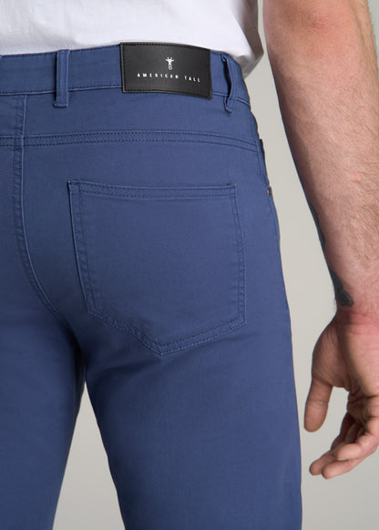 Dylan Slim Fit Five-Pocket Pants For Tall Men in Steel Blue