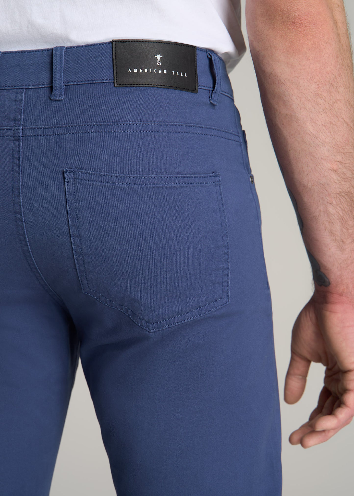 Dylan SLIM FIT Five-Pocket Pants in Steel Blue - Pants for Tall Men