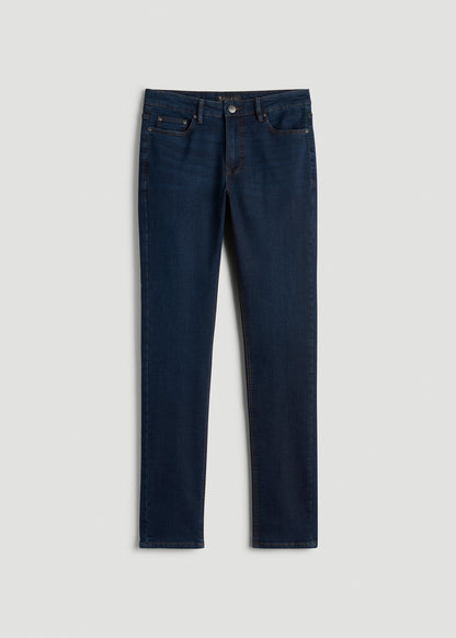 Dylan Slim Fit Fleeced Jeans for Tall Men in Rockies Blue