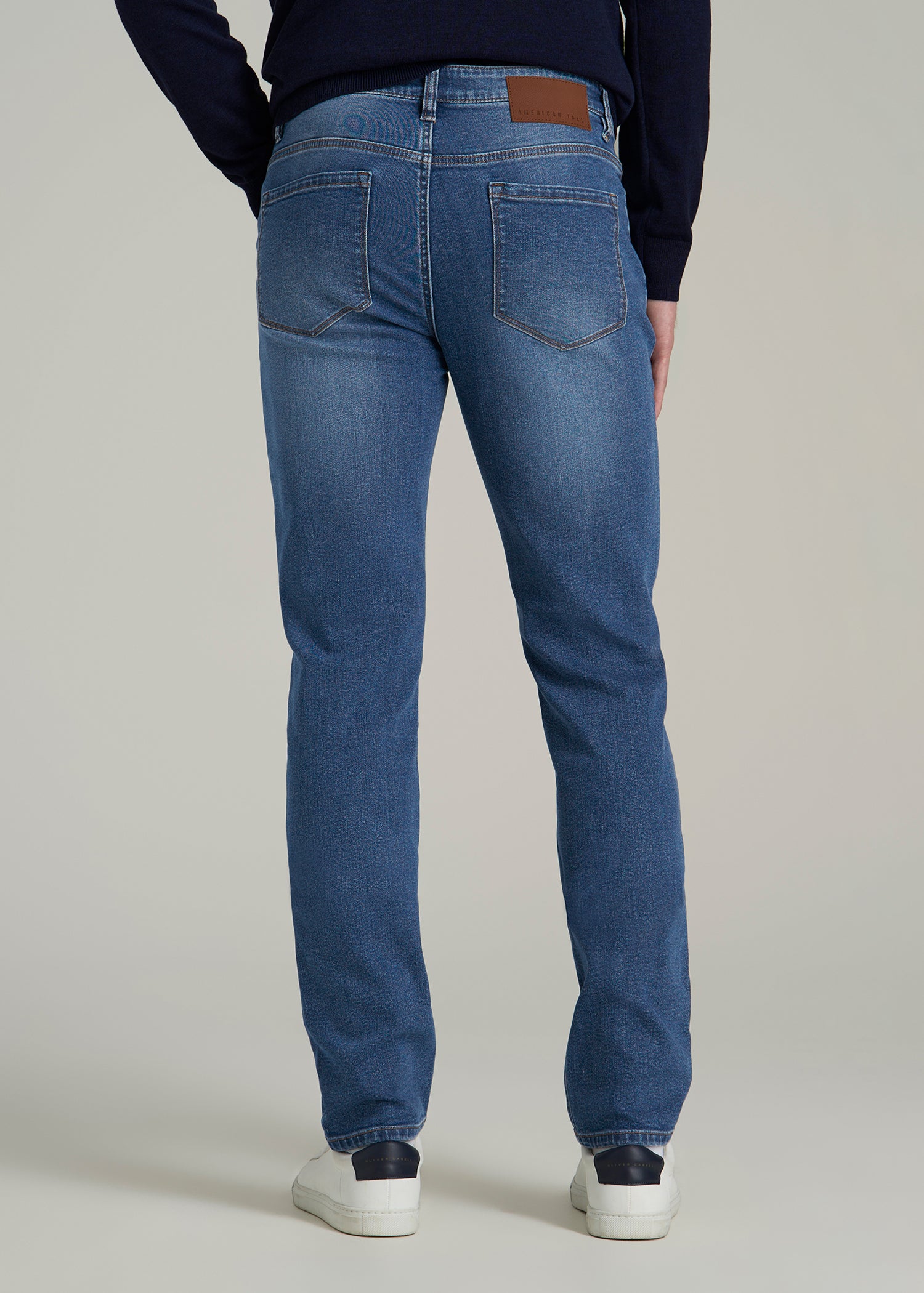 Dylan Slim Fit Jeans for Tall Men in Classic Mid Blue
