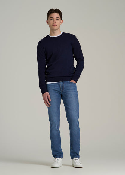 Dylan Slim Fit Jeans for Tall Men in Classic Mid Blue