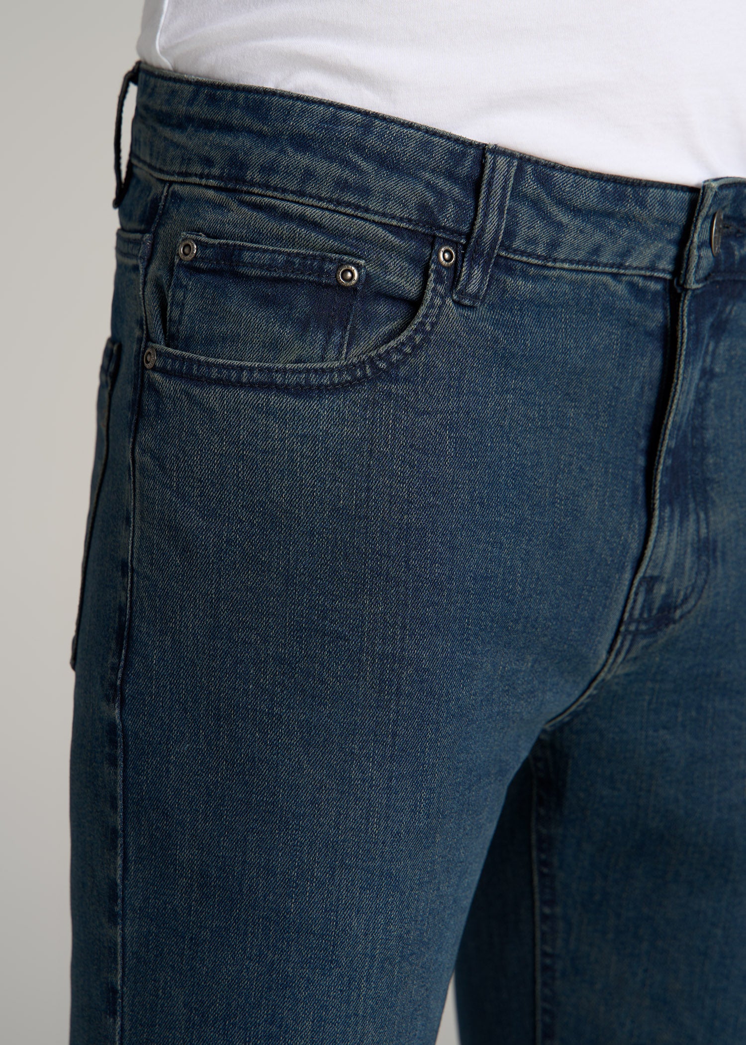 Dylan Slim Fit Jeans Coastal Blue For Tall Men