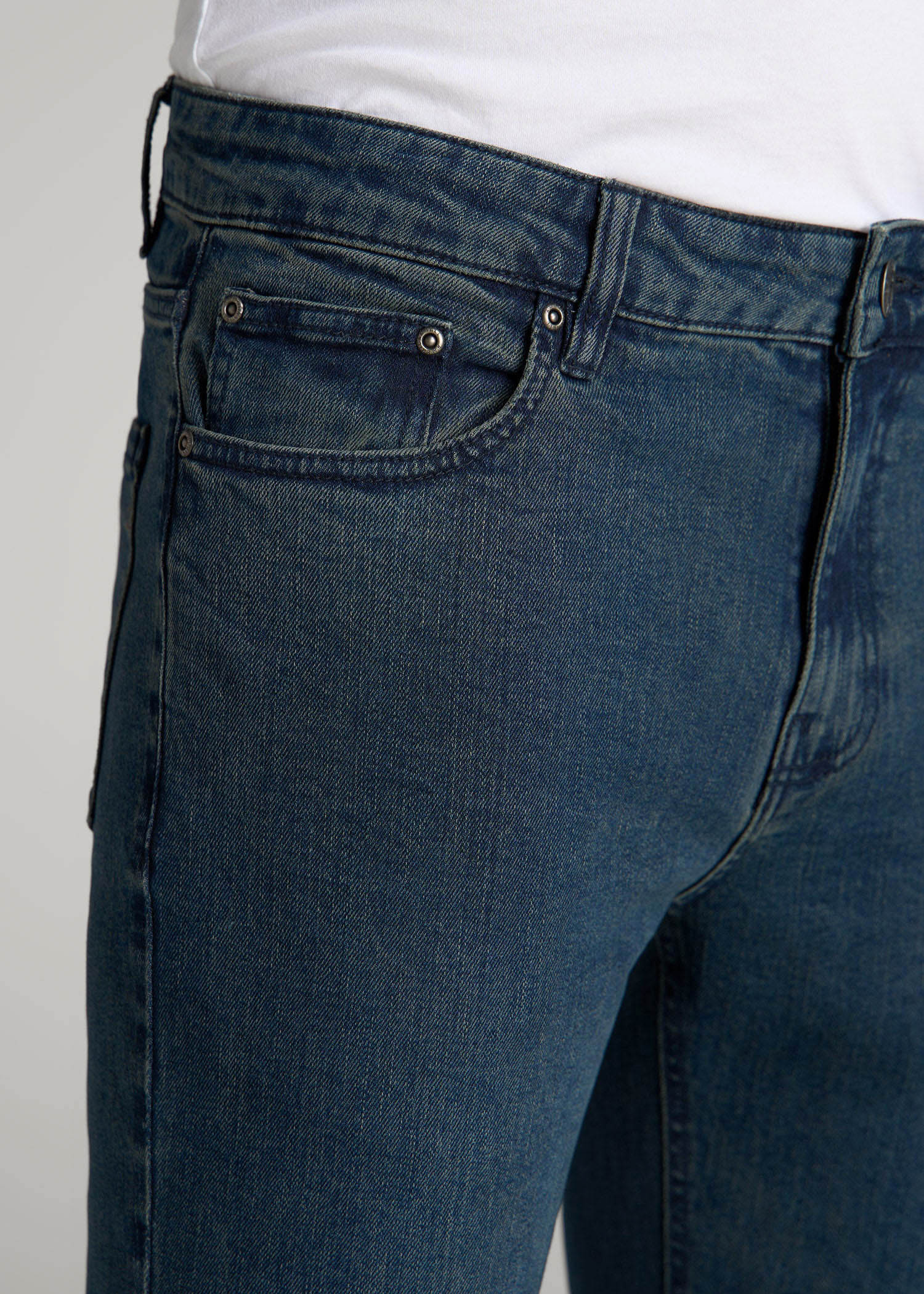 Dylan Slim Fit Jeans Coastal Blue For Tall Men | American Tall