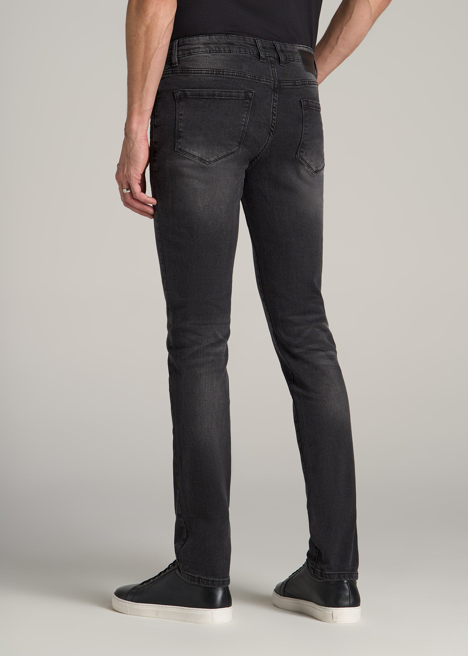 Dylan Slim Fit Jeans for Tall Men in Dark Smoke