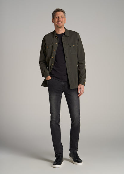 Dylan Slim Fit Jeans for Tall Men in Dark Smoke