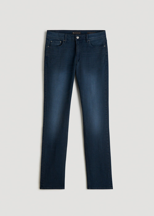 Dylan Slim Fit Jeans for Tall Men in Faded Blue Black