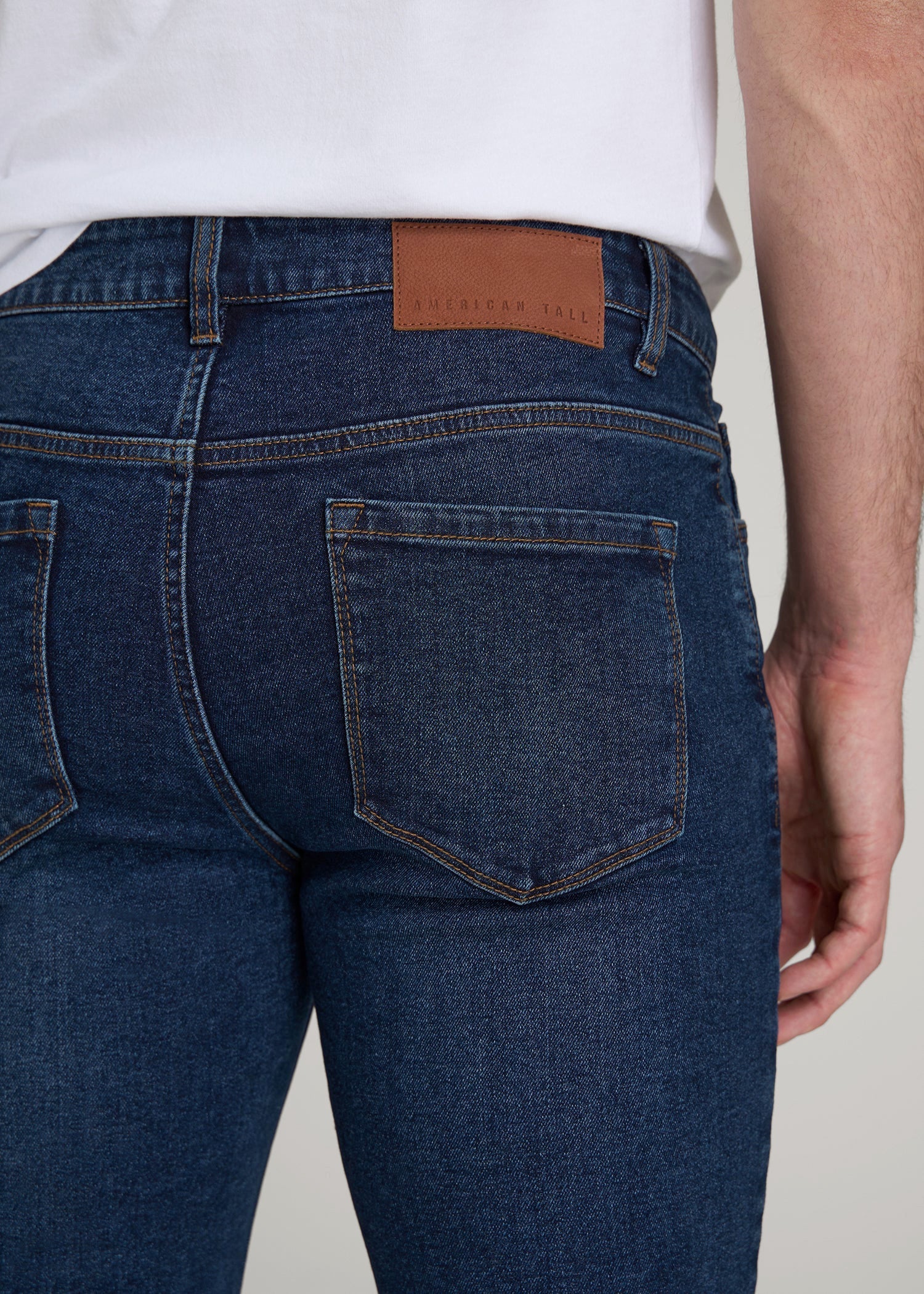 Dylan Slim Fit Jeans for Tall Men in Faded Dark Indigo