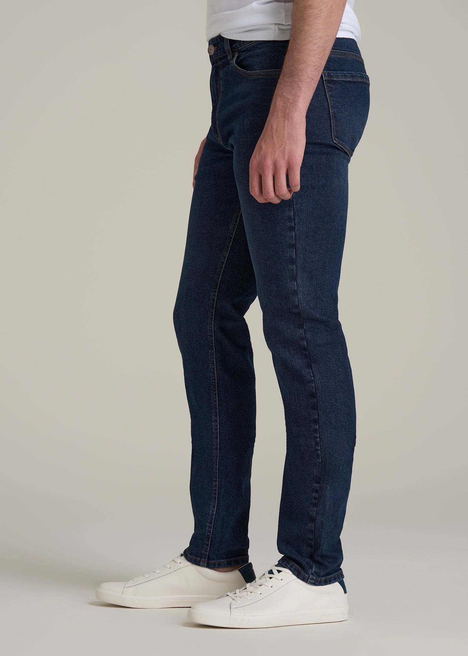 Dylan Slim Fit Jeans for Tall Men in Faded Dark Indigo