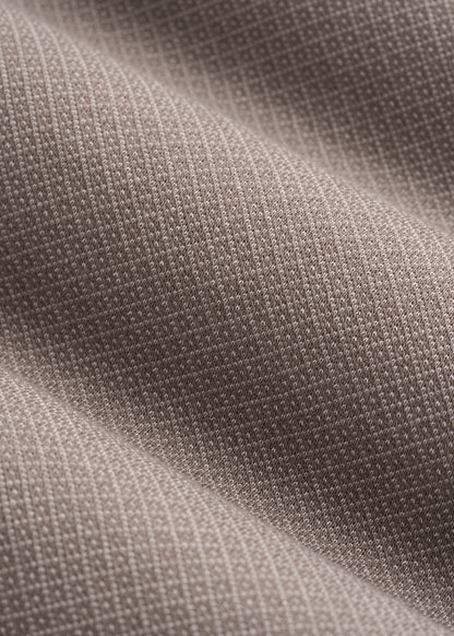 Embossed Geo Zip Collar Polo Shirt for Tall Men in Portobello