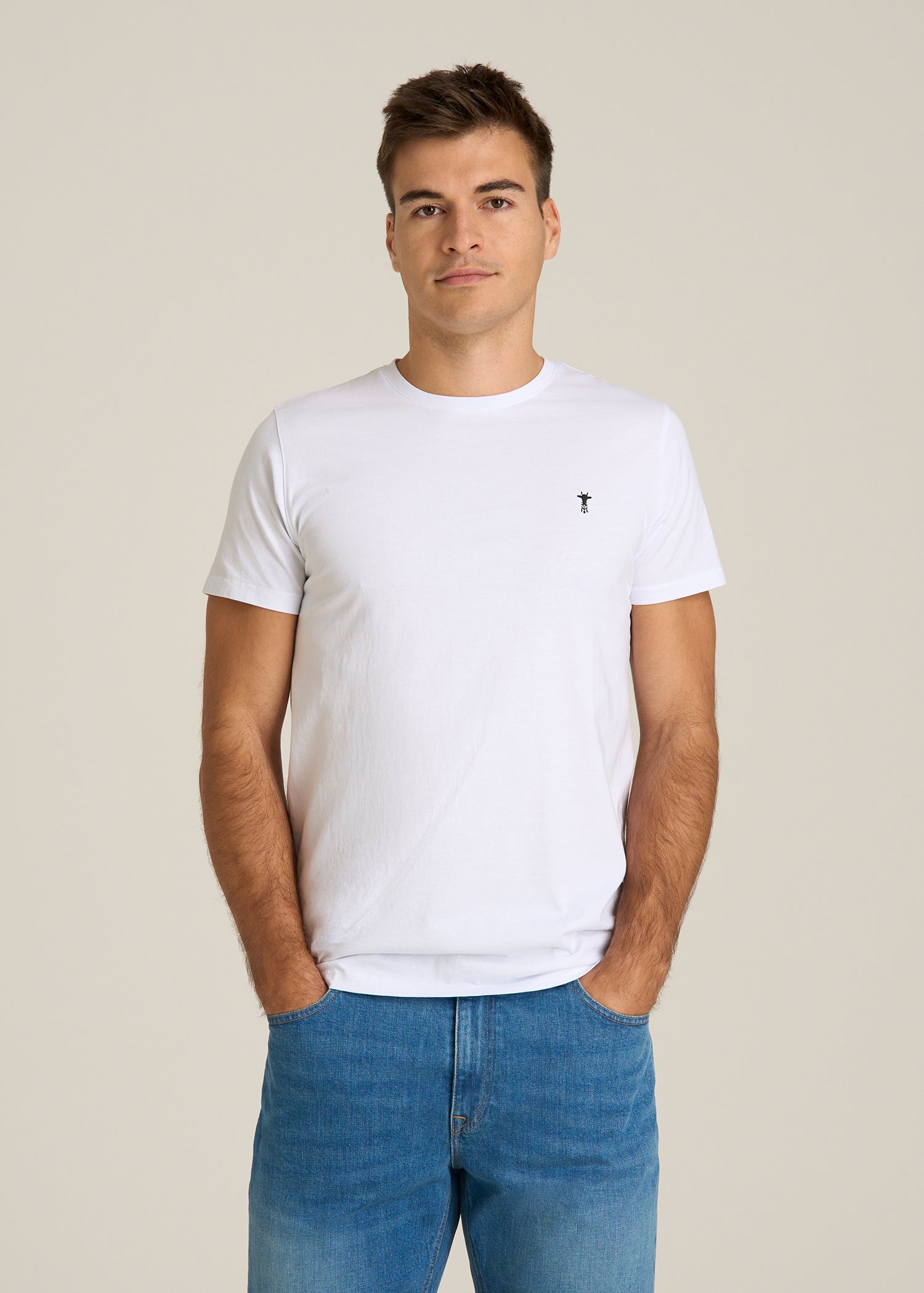 Embroidered Logo Crewneck T-Shirt for Tall Men | American Tall