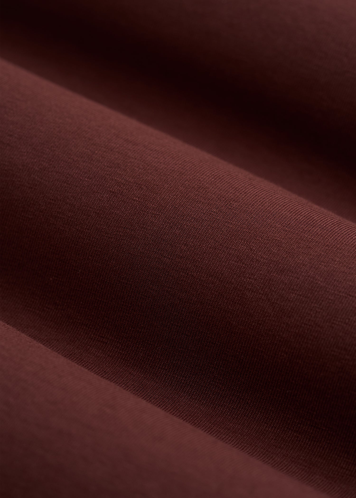 The Essential Modern Fit Crewneck Long Sleeve Tee for Tall Men in Rum Raisin