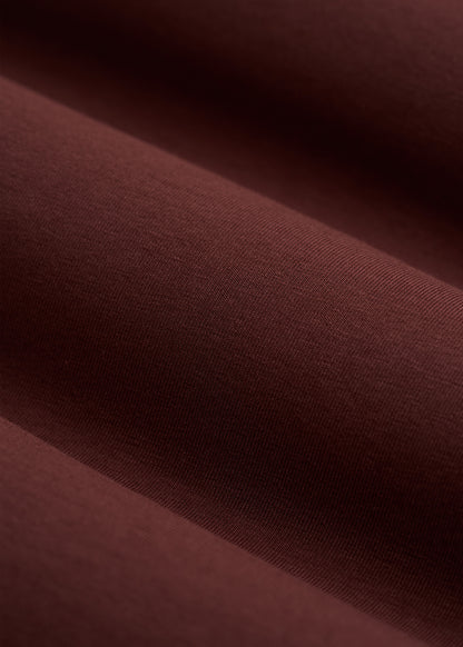 The Essential Modern Fit Crewneck Long Sleeve Tee for Tall Men in Rum Raisin