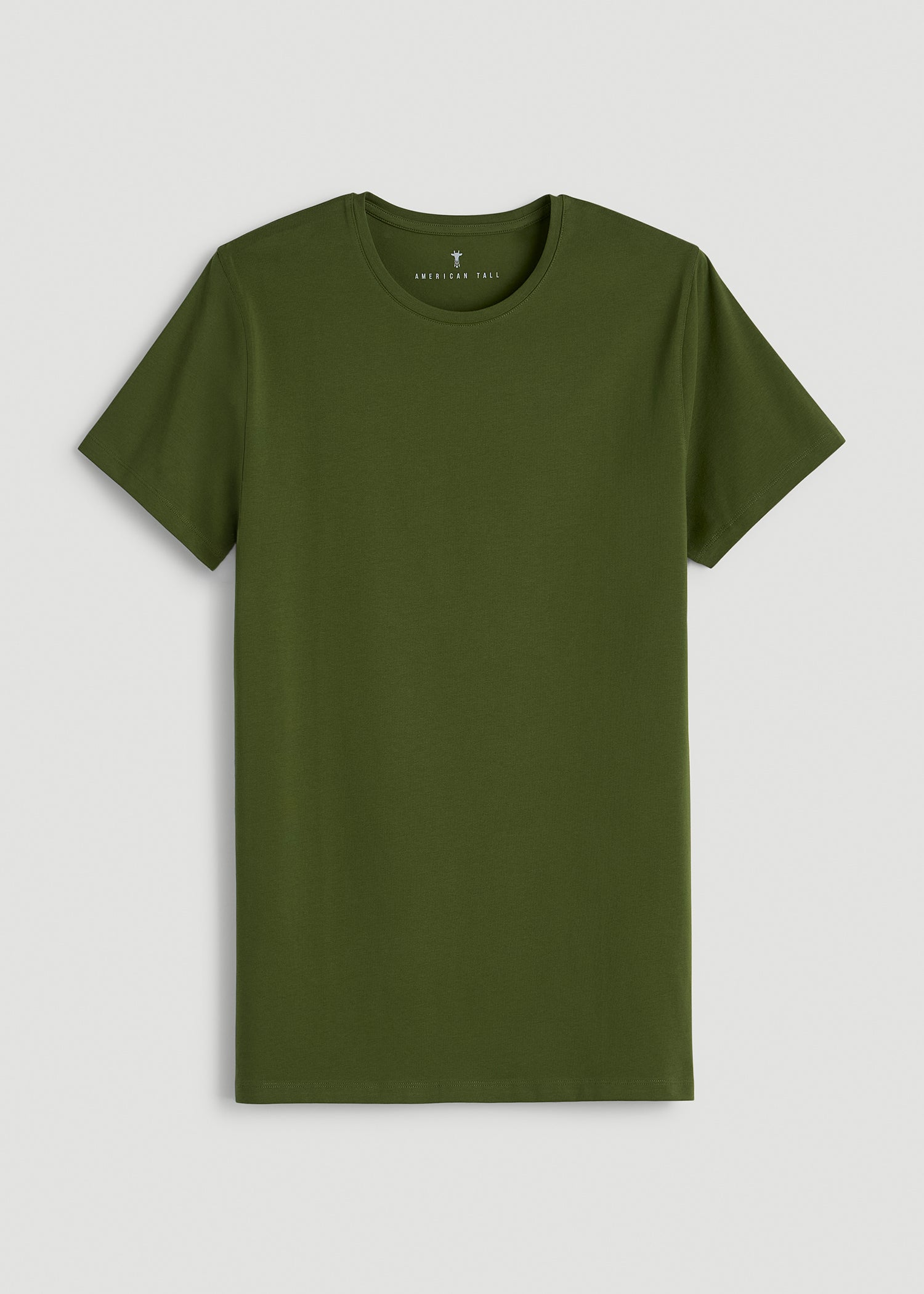 The Essential Modern Fit Crewneck Tee for Tall Men in Bay Leaf