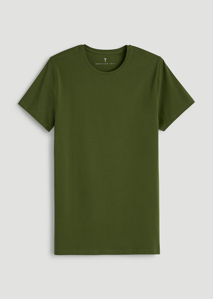 The Essential Modern Fit Crewneck Tee for Tall Men in Bay Leaf
