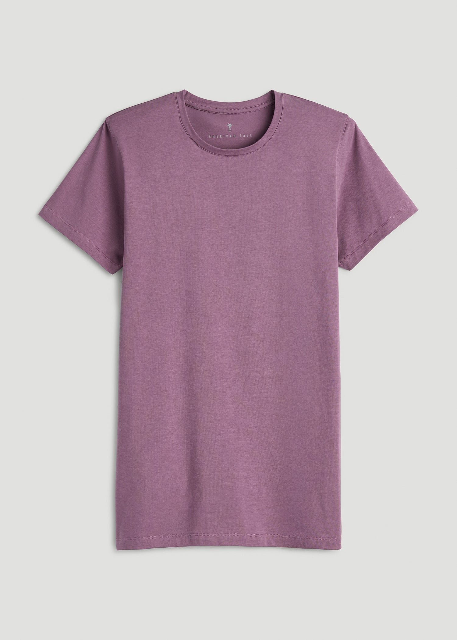 The Essential Modern Fit Crewneck Tee for Tall Men in Grapeade