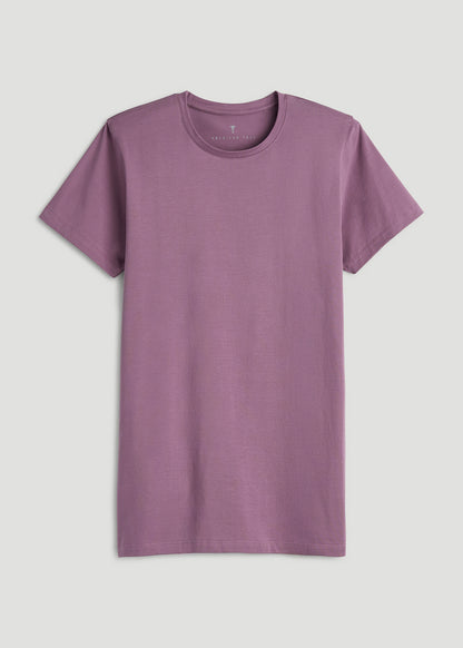 The Essential Modern Fit Crewneck Tee for Tall Men in Grapeade