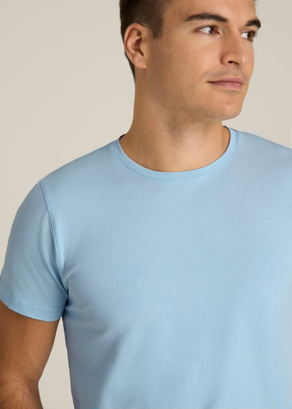 The Essential Modern Fit Crewneck Tee for Tall Men in Ice Blue