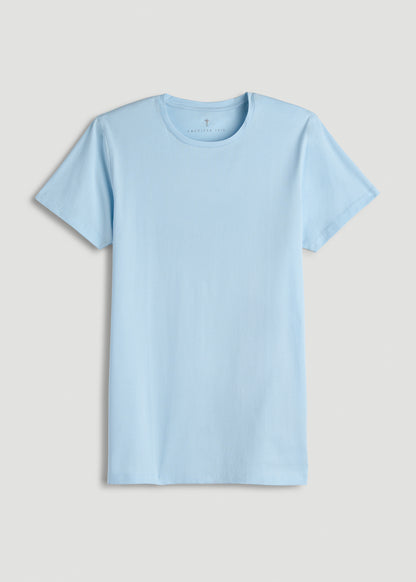The Essential Modern Fit Crewneck Tee for Tall Men in Ice Blue