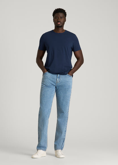The Essential Modern Fit Crewneck Tee for Tall Men in Navy