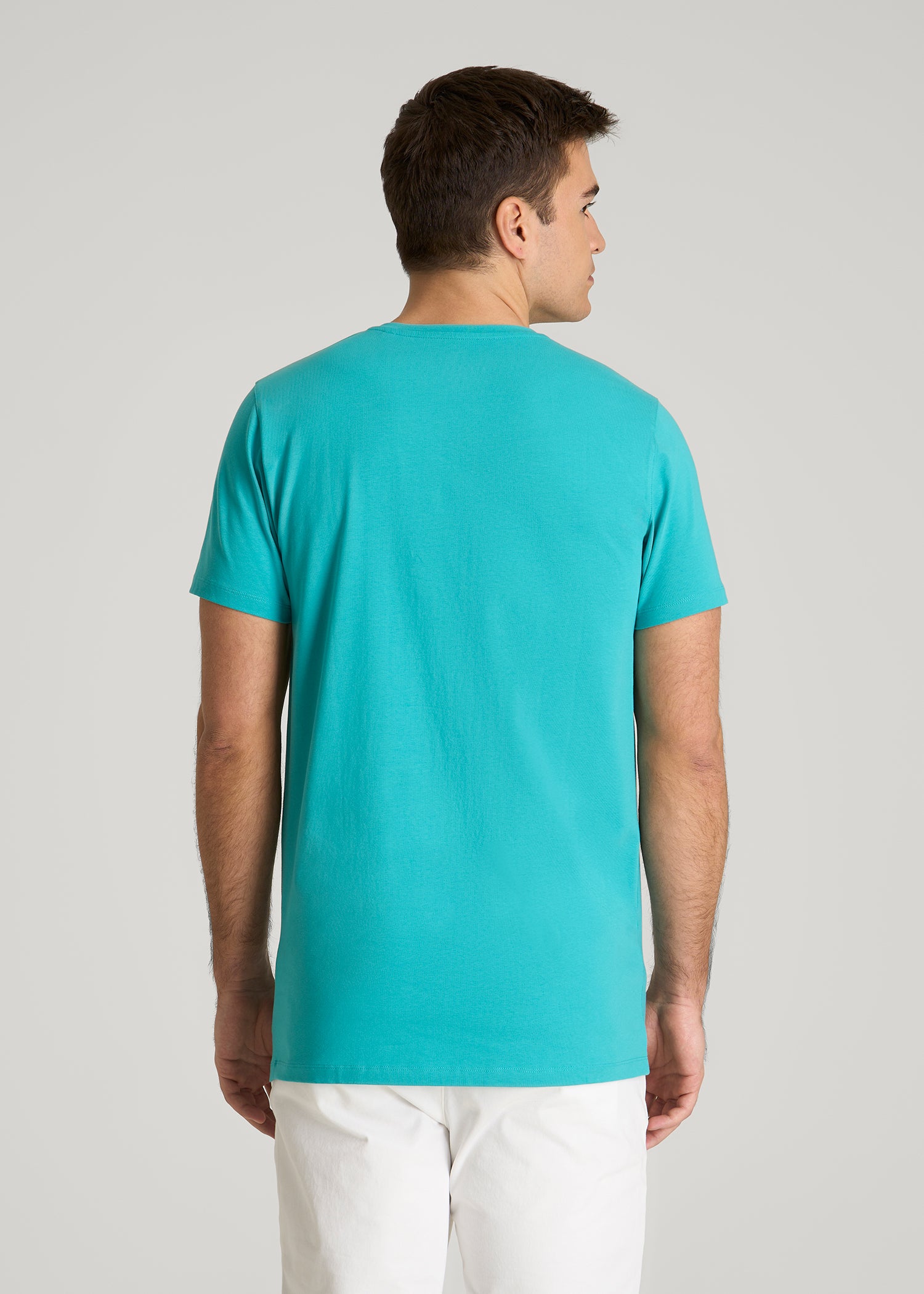 Stretch Cotton V-Neck T-Shirt for Tall Men | American Tall