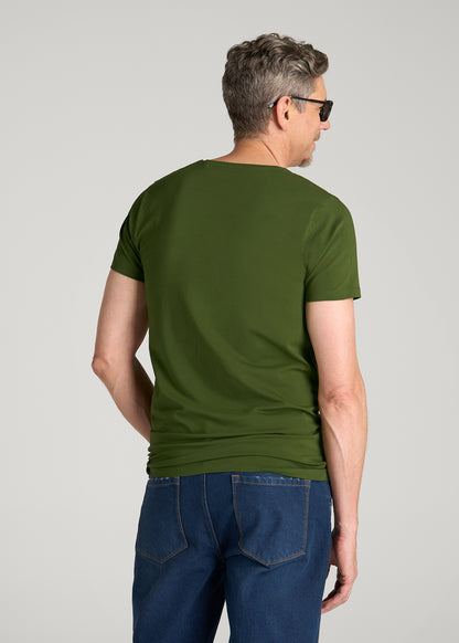 The Essential Modern Fit V-Neck Tee for Tall Men in Bay Leaf
