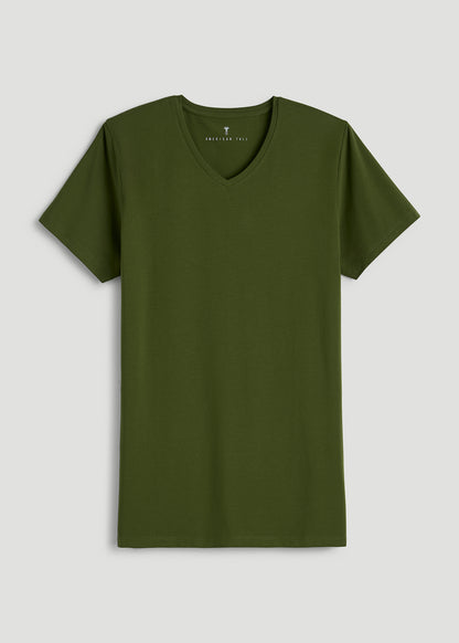 The Essential Modern Fit V-Neck Tee for Tall Men in Bay Leaf