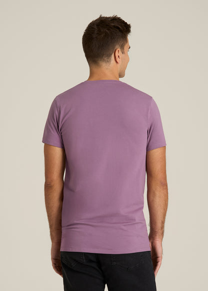 The Essential Modern Fit V-Neck Tee for Tall Men in Grapeade