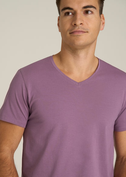 The Essential Modern Fit V-Neck Tee for Tall Men in Grapeade