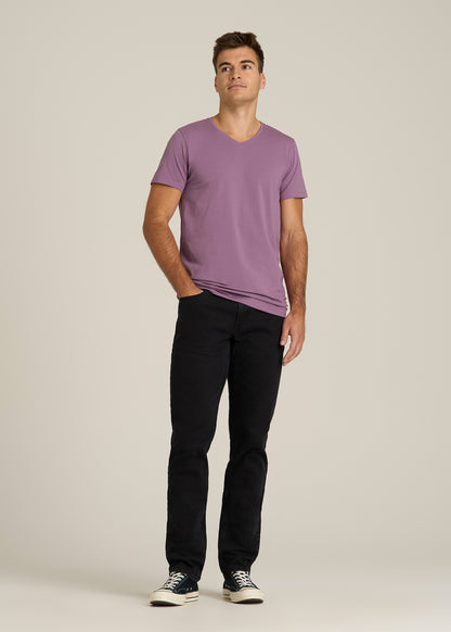 The Essential Modern Fit V-Neck Tee for Tall Men in Grapeade