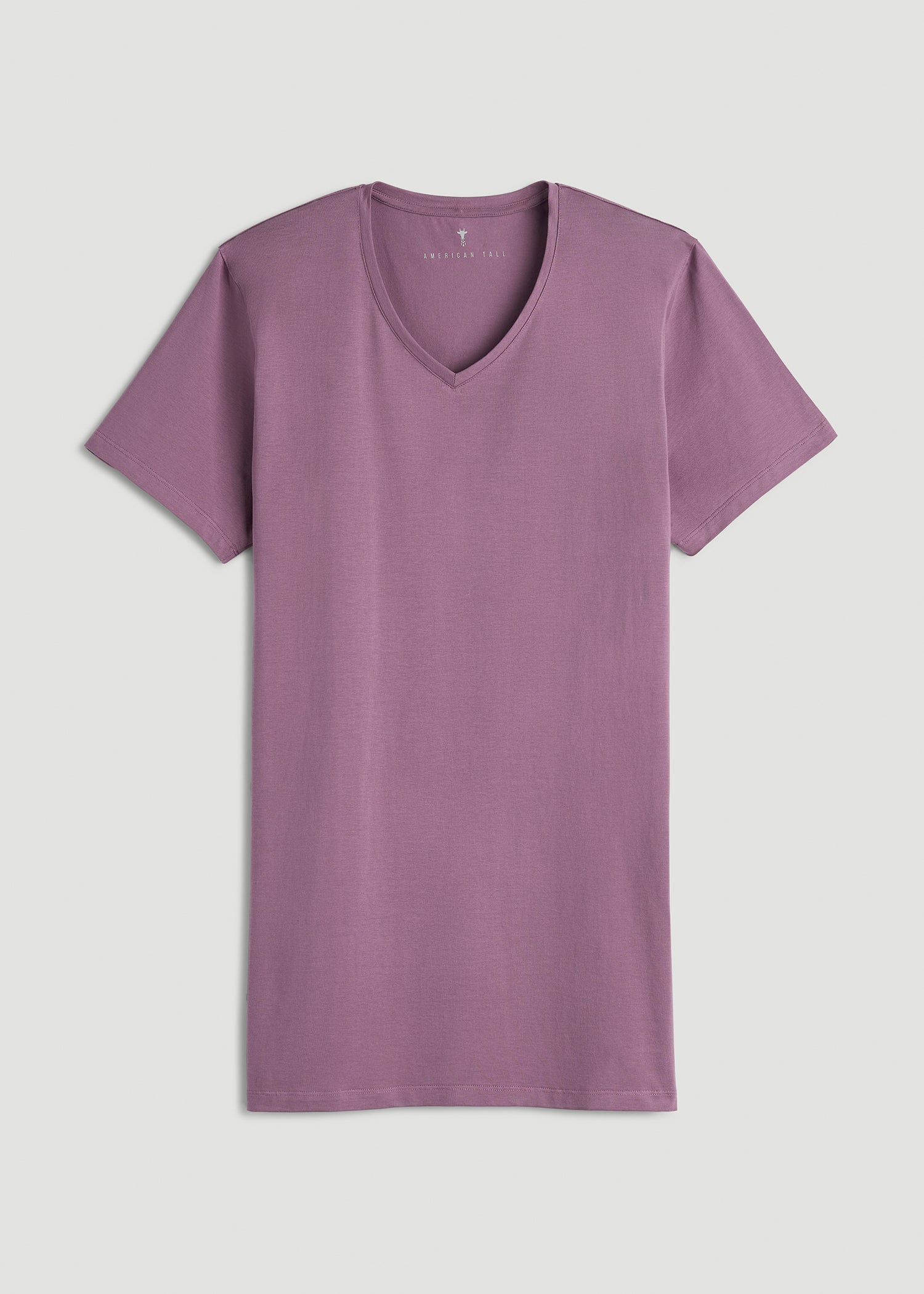 The Essential Modern Fit V-Neck Tee for Tall Men in Grapeade