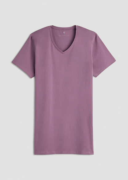 The Essential Modern Fit V-Neck Tee for Tall Men in Grapeade