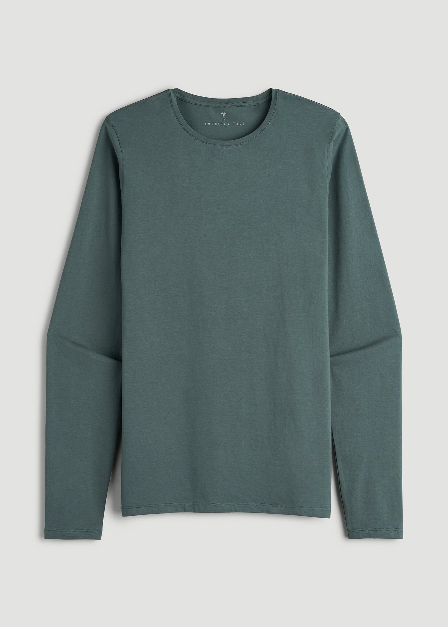 The Essential Slim Fit Long Sleeve Tee for Tall Men in Balsam Green