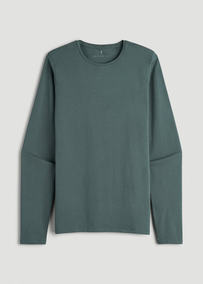 The Essential Slim Fit Long Sleeve Tee for Tall Men in Balsam Green
