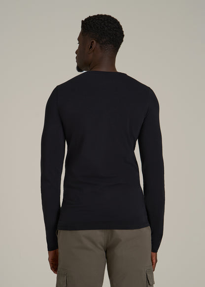 The Essential SLIM-FIT Long Sleeve Tee for Tall Men in Black