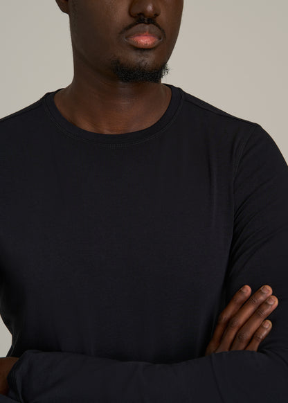 The Essential SLIM-FIT Long Sleeve Tee for Tall Men in Black