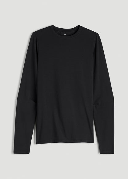 The Essential SLIM-FIT Long Sleeve Tee for Tall Men in Black