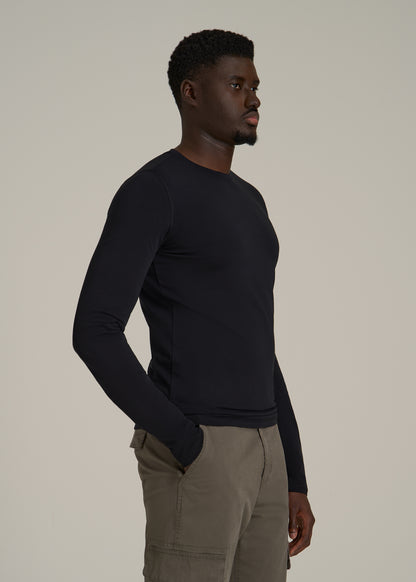 The Essential SLIM-FIT Long Sleeve Tee for Tall Men in Black