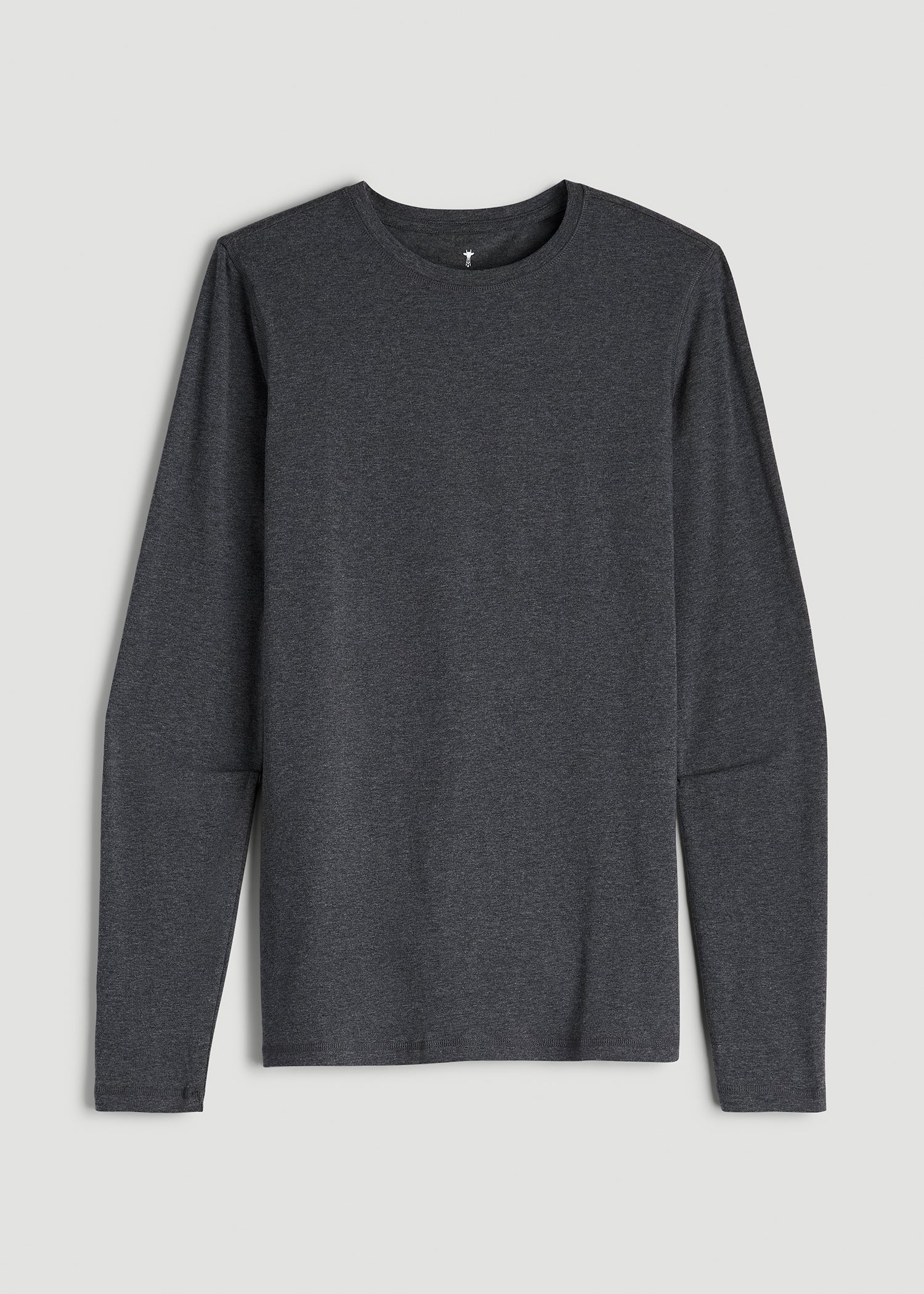 The Essential SLIM-FIT Long Sleeve Tee for Tall Men in Charcoal Mix