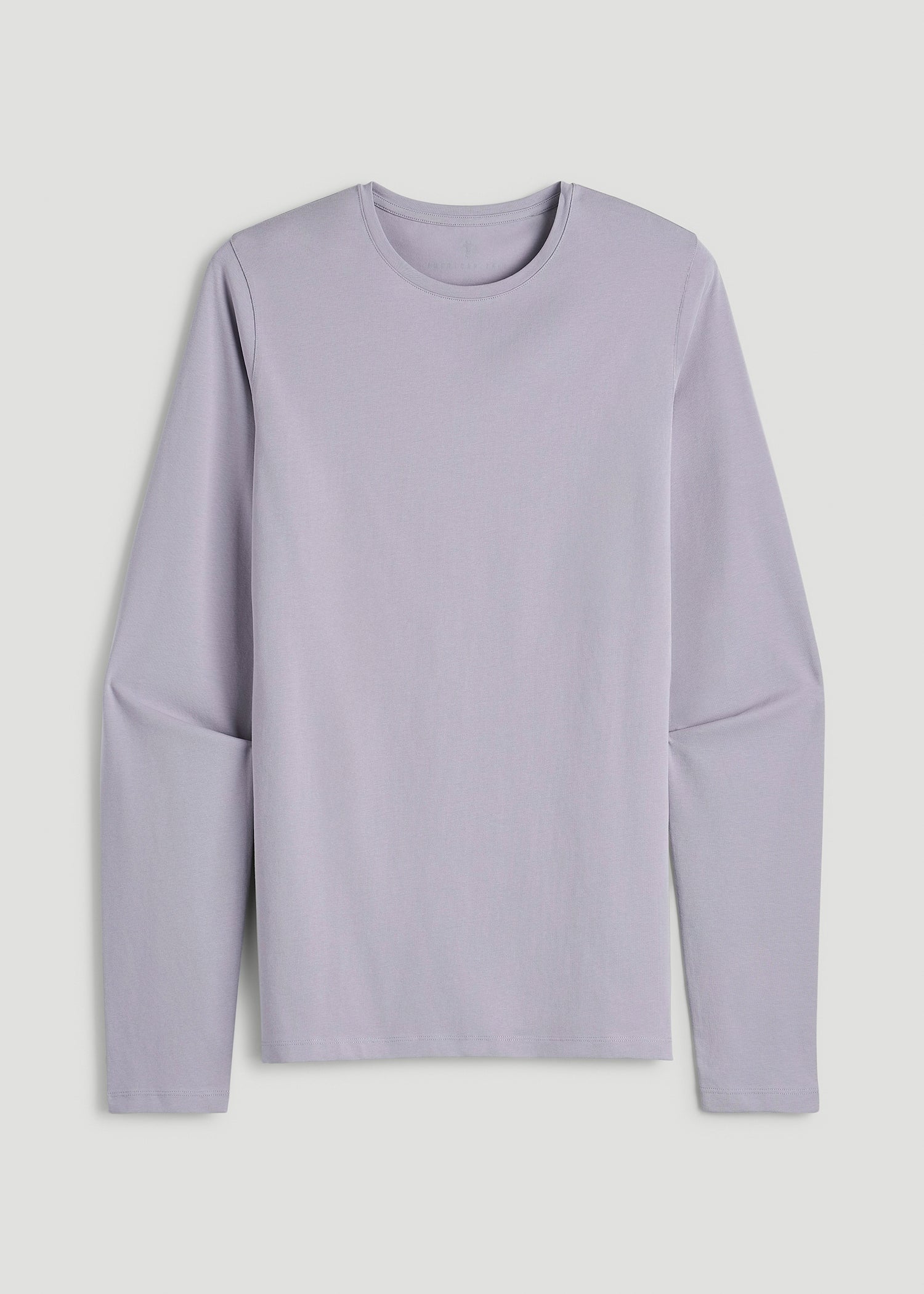 The Essential Slim Fit Long Sleeve Tee for Tall Men in Dusty Lilac
