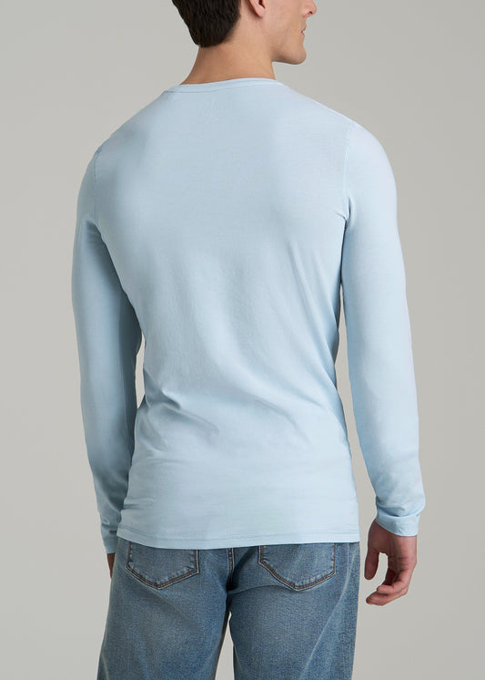 The Essential SLIM-FIT Long Sleeve Tee for Tall Men in Ice Blue