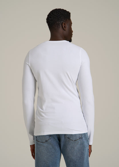 The Essential SLIM-FIT Long Sleeve Tee for Tall Men in White