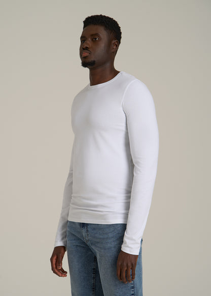 The Essential SLIM-FIT Long Sleeve Tee for Tall Men in White