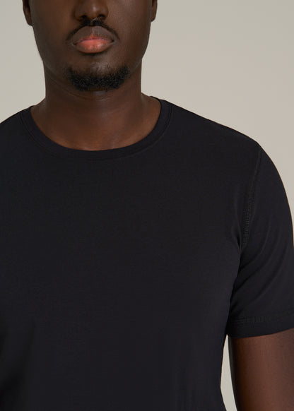 The Essential SLIM-FIT Crewneck Tee for Tall Men in Black