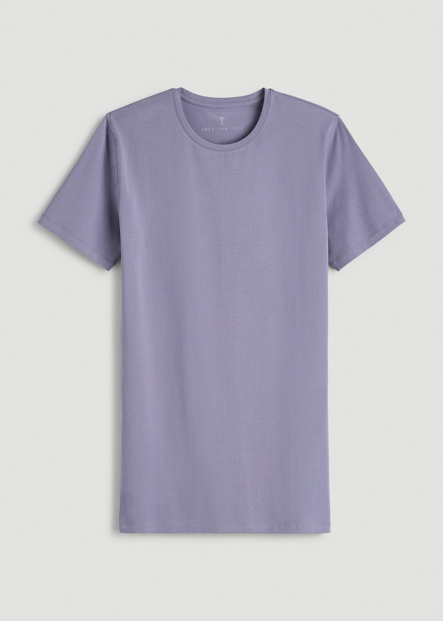 The Essential Slim Fit Crewneck Tee for Tall Men in Blue Granite