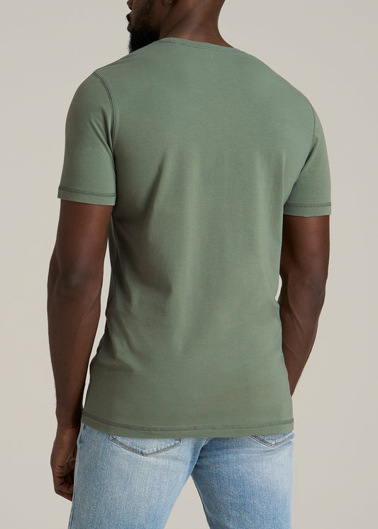 The Essential SLIM-FIT Crewneck Tee for Tall Men in Dark Seagrass