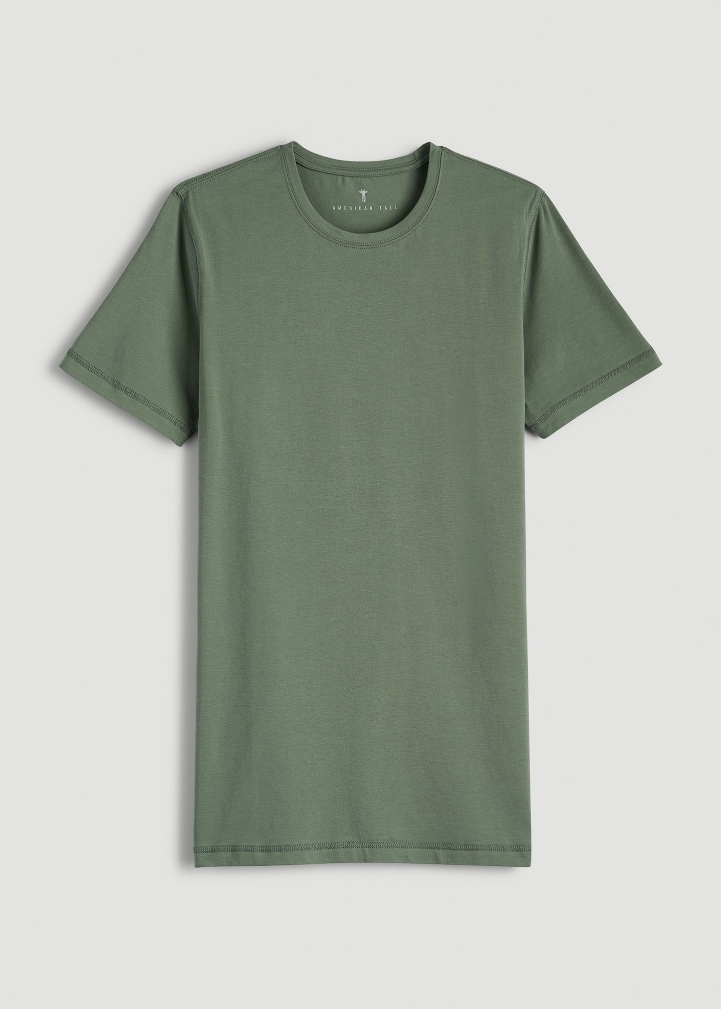 The Essential SLIM-FIT Crewneck Tee for Tall Men in Dark Seagrass