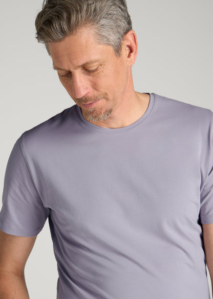 The Essential Slim Fit Crewneck Tee for Tall Men in Dusty Lilac
