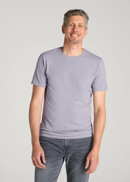 The Essential Slim Fit Crewneck Tee for Tall Men in Dusty Lilac