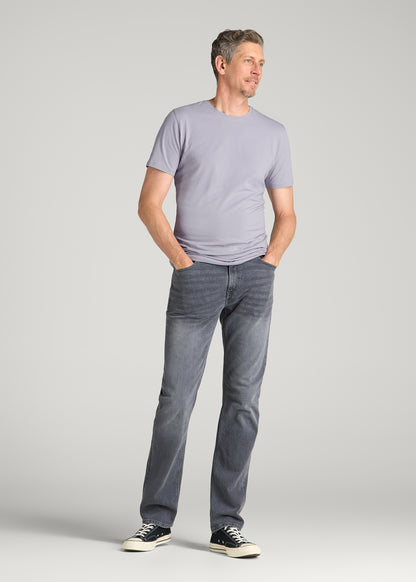 The Essential Slim Fit Crewneck Tee for Tall Men in Dusty Lilac