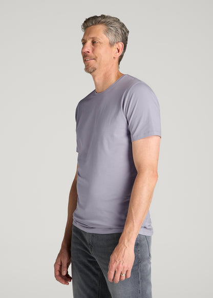 The Essential Slim Fit Crewneck Tee for Tall Men in Dusty Lilac